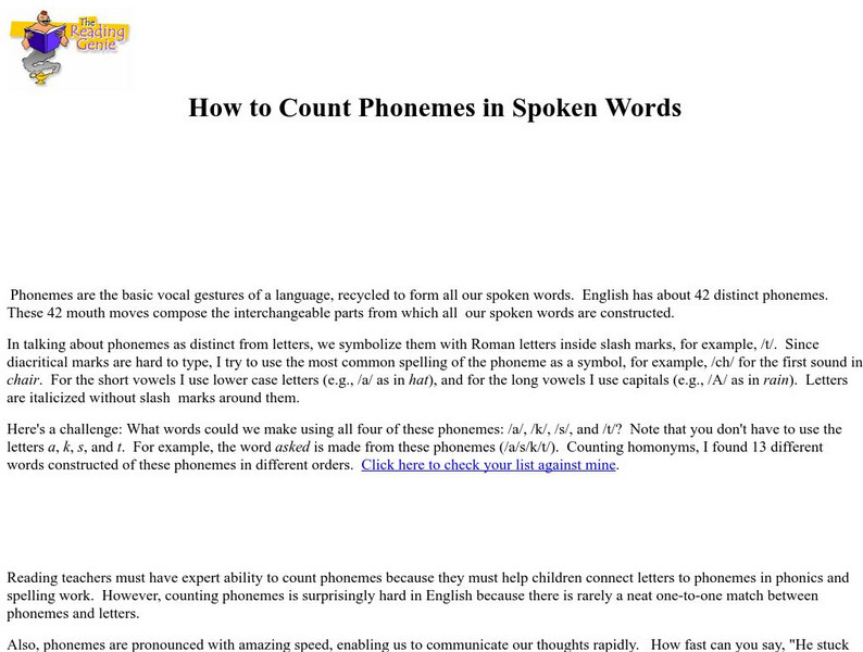 Auburn University: How to Count Phonemes in Spoken Words Professional Doc Auburn University: How to Count Phonemes in Spoken Words Professional Doc