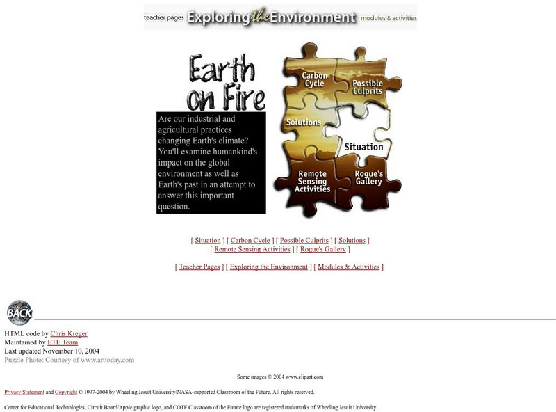 Nasa Classroom of the Future: Earth on Fire Unit Plan Nasa Classroom of the Future: Earth on Fire Unit Plan