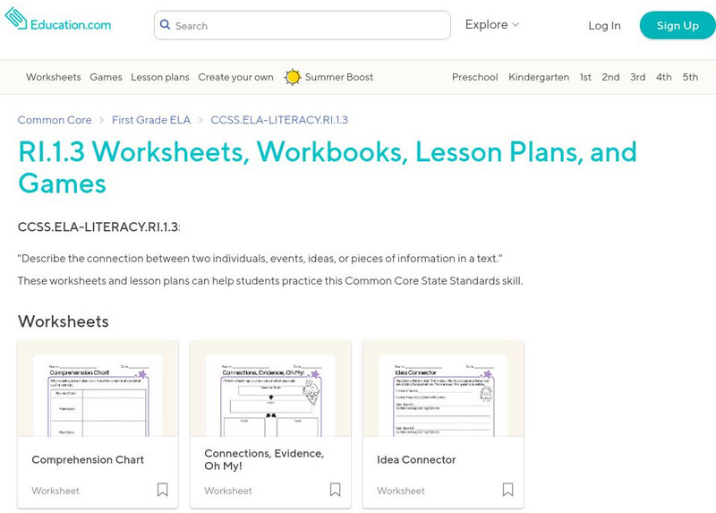 Education.com: Ri.1.3 Worksheets, Workbooks, Lesson Plans, and Games Activity Education.com: Ri.1.3 Worksheets, Workbooks, Lesson Plans, and Games Activity