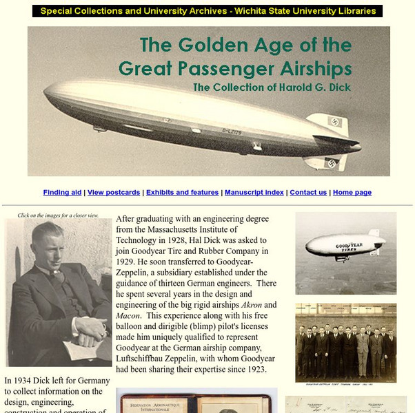 Wichita State University: The Golden Age of the Great Passenger Airships Website Wichita State University: The Golden Age of the Great Passenger Airships Website
