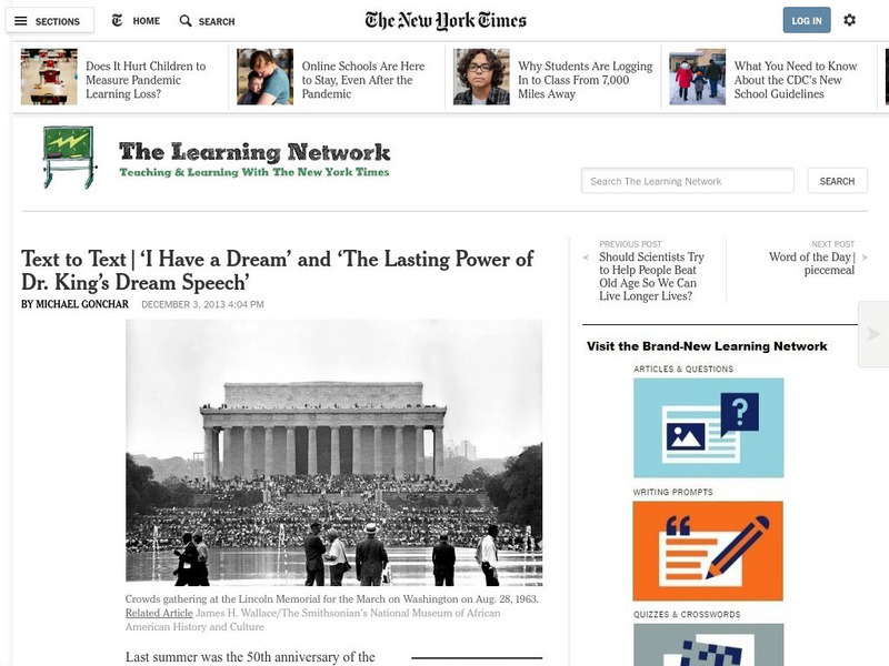 New York Times: Martin Luther King, Jr. Unit Plan New York Times: Martin Luther King, Jr. Unit Plan