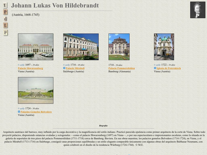 E Pd Lp: Johann Lukas Von Hildebrandt Handout E Pd Lp: Johann Lukas Von Hildebrandt Handout