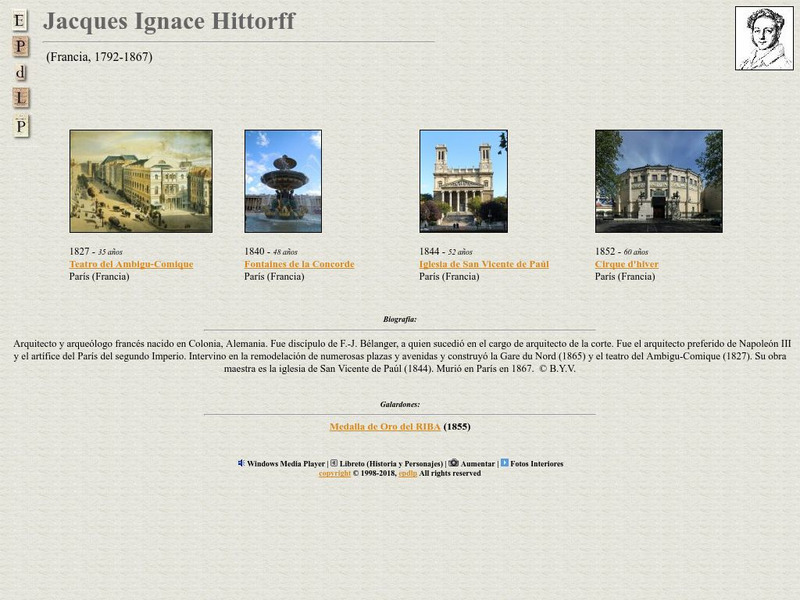 E Pd Lp: Jacques Ignace Hittorff Handout E Pd Lp: Jacques Ignace Hittorff Handout