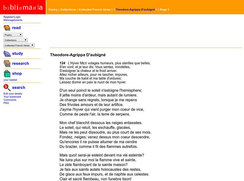Bibliomania: Theodore Agrippa D'aubigne Primary Bibliomania: Theodore Agrippa D'aubigne Primary