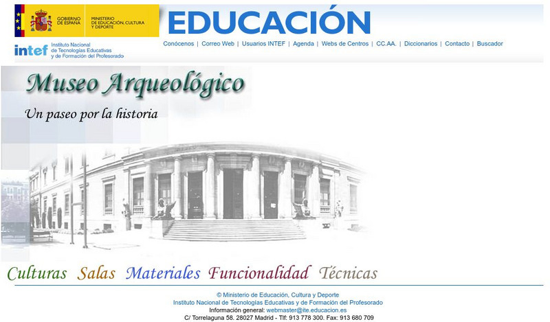 Ministerio De Educacion: Museo Arqueologico Website Ministerio De Educacion: Museo Arqueologico Website