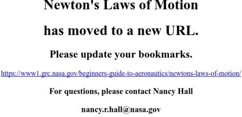 Glenn Research Center: Newton's Laws of Motion Activity Glenn Research Center: Newton's Laws of Motion Activity