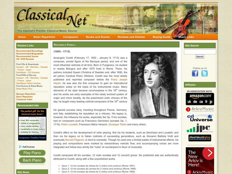 Classical Net: Arcangelo Corelli Handout