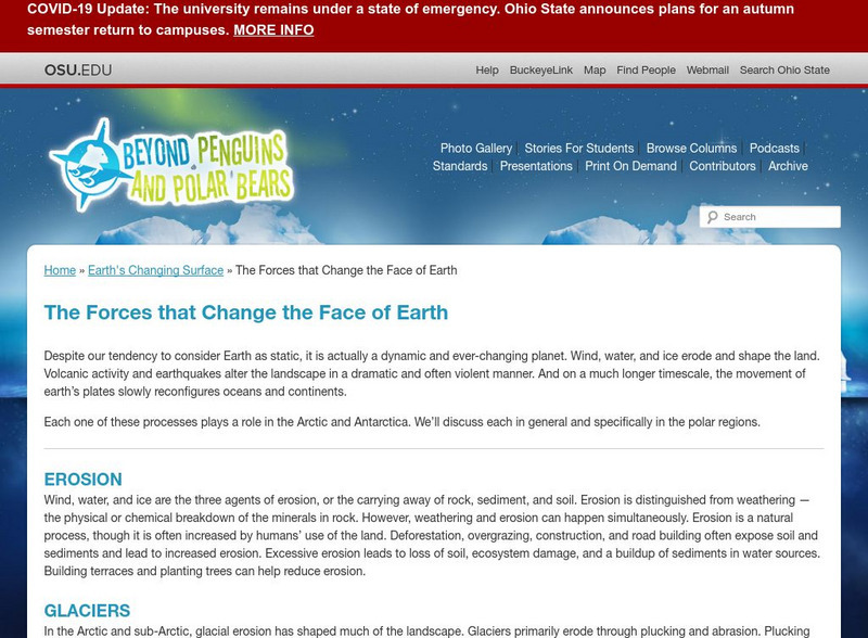 Beyond Penguins and Polar Bears: The Forces That Change the Face of Earth Article Beyond Penguins and Polar Bears: The Forces That Change the Face of Earth Article