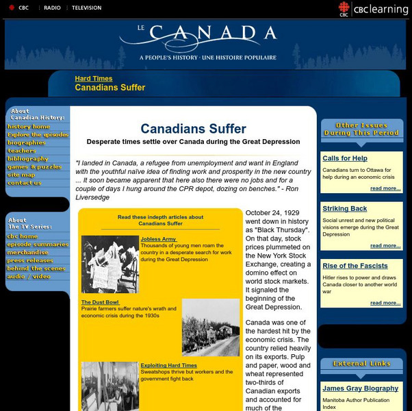 Cbc.ca: Hard Times Canadians Suffer Website Cbc.ca: Hard Times Canadians Suffer Website