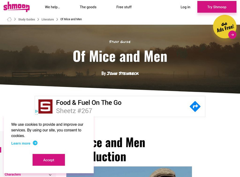 Shmoop: Of Mice and Men Activity Shmoop: Of Mice and Men Activity