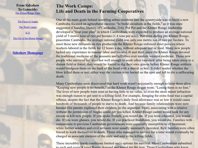 Ed Web: Work Camps Life and Death in the Farming Co Ops Handout Ed Web: Work Camps Life and Death in the Farming Co Ops Handout