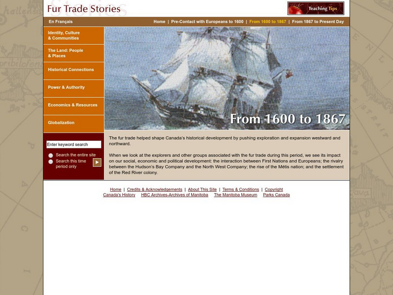 Canada's National History Society: Fur Trade Stories: From 1600 1867 Website Canada's National History Society: Fur Trade Stories: From 1600 1867 Website