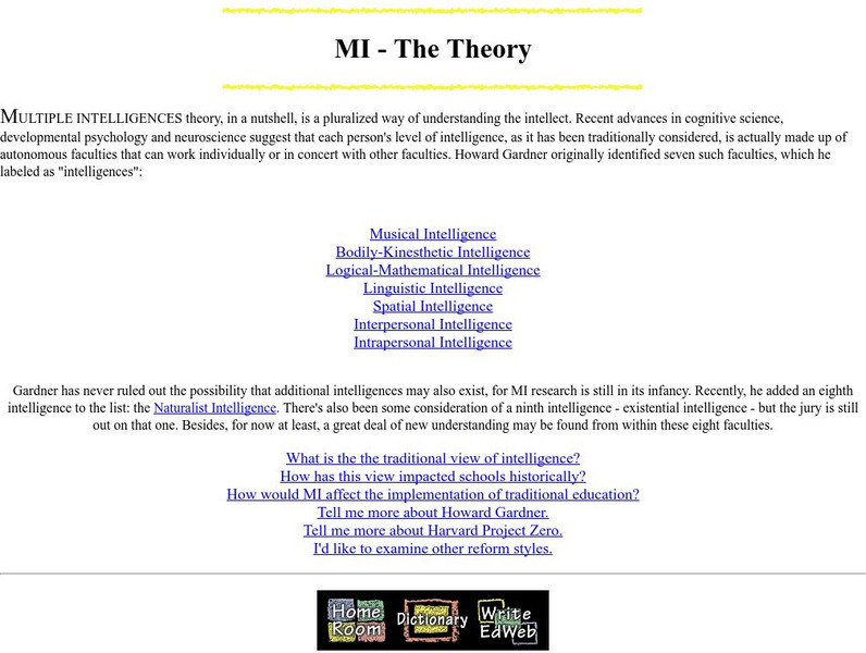 Ed Web: Mi the Theory Website Ed Web: Mi the Theory Website