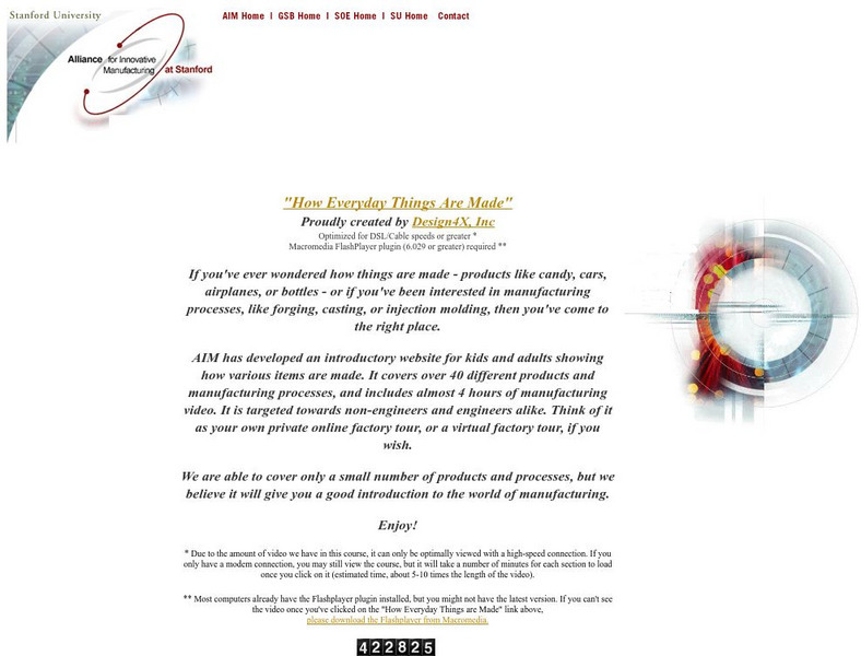 Stanford University: How Everyday Things Are Made Website Stanford University: How Everyday Things Are Made Website