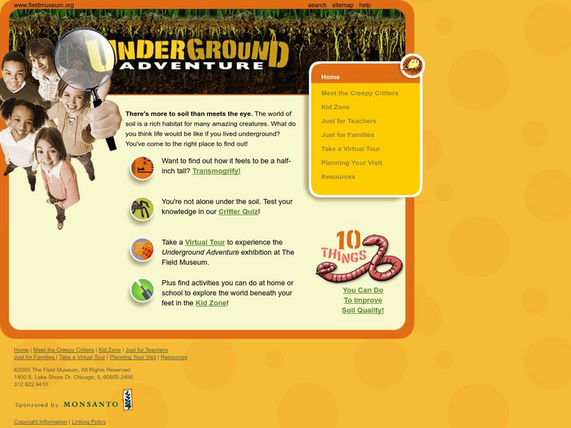 Field Museum: Exhibits: Underground Adventure Website Field Museum: Exhibits: Underground Adventure Website