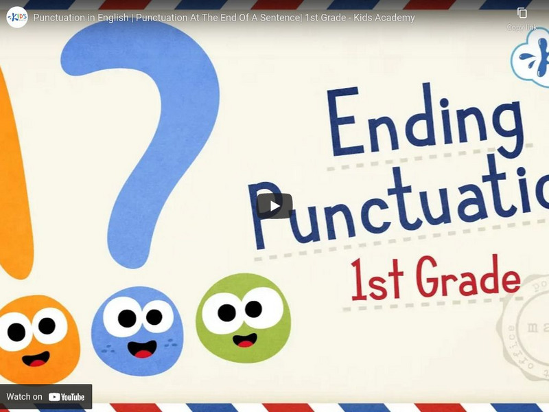 Kids Academy: Punctuation in English | Punctuation at the End of a Sentence| 1st Instructional Video Kids Academy: Punctuation in English | Punctuation at the End of a Sentence| 1st Instructional Video