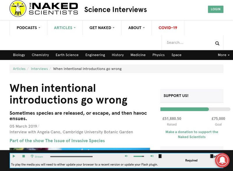 Univ. Of Cambridge: Naked Scientists: When Intentional Introductions Go Wrong Audio