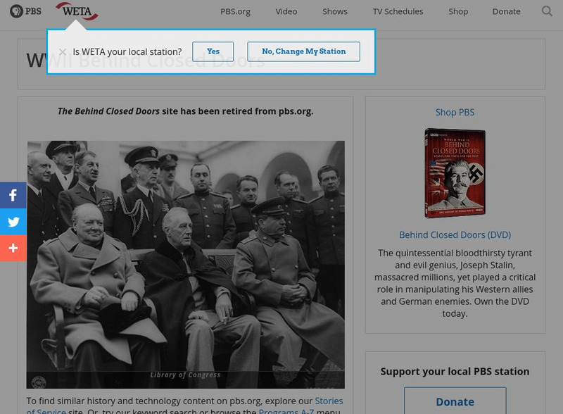 Pbs: Wwii Behind Closed Doors:the Conferences Website Pbs: Wwii Behind Closed Doors:the Conferences Website