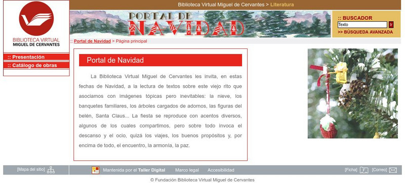 Biblioteca Virtual Miguel De Cervantes: Portal De Navidad Handout Biblioteca Virtual Miguel De Cervantes: Portal De Navidad Handout