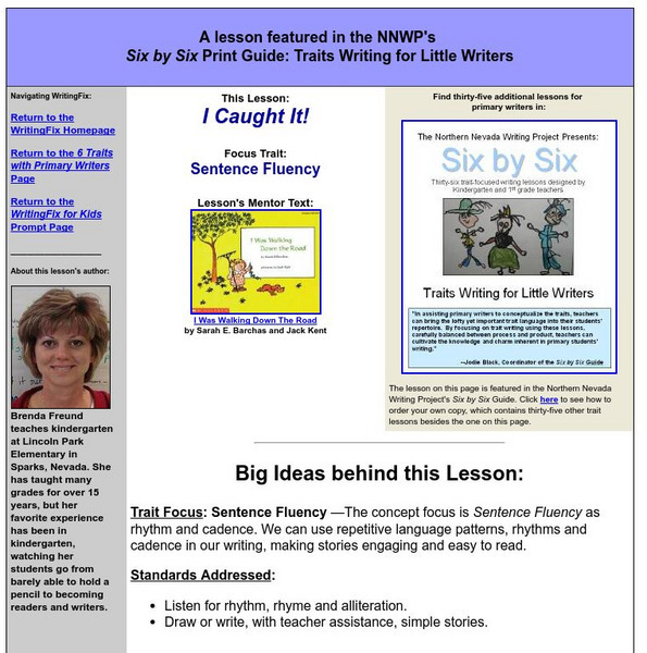 Writing Fix: I Caught It! Lesson Plan Writing Fix: I Caught It! Lesson Plan