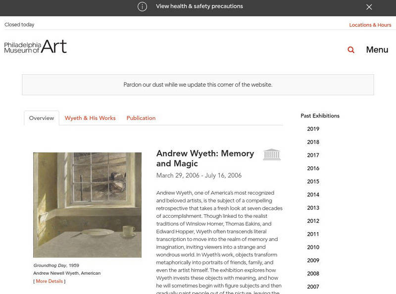 Philadelphia Museum of Art: Andrew Wyeth: Memory and Magic Website Philadelphia Museum of Art: Andrew Wyeth: Memory and Magic Website