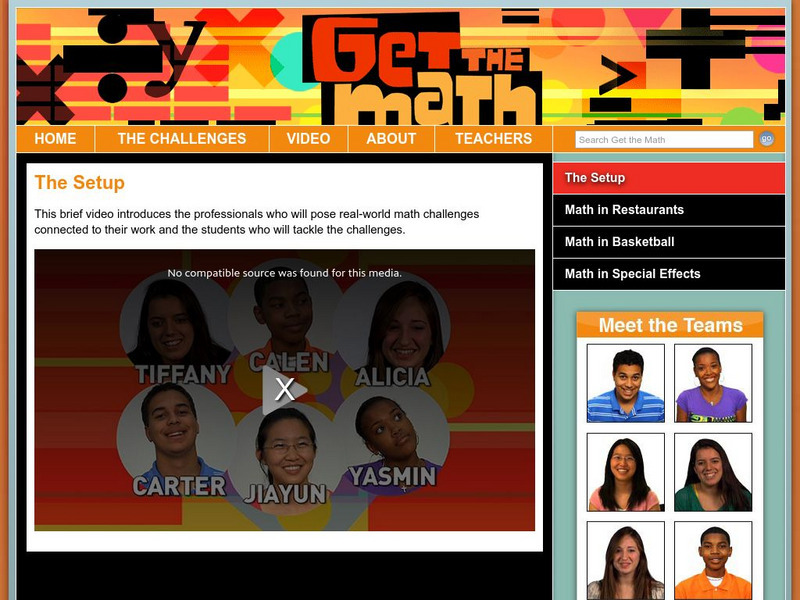 Wnet: Thirteen: Get the Math: The Challenges the Setup Instructional Video Wnet: Thirteen: Get the Math: The Challenges the Setup Instructional Video