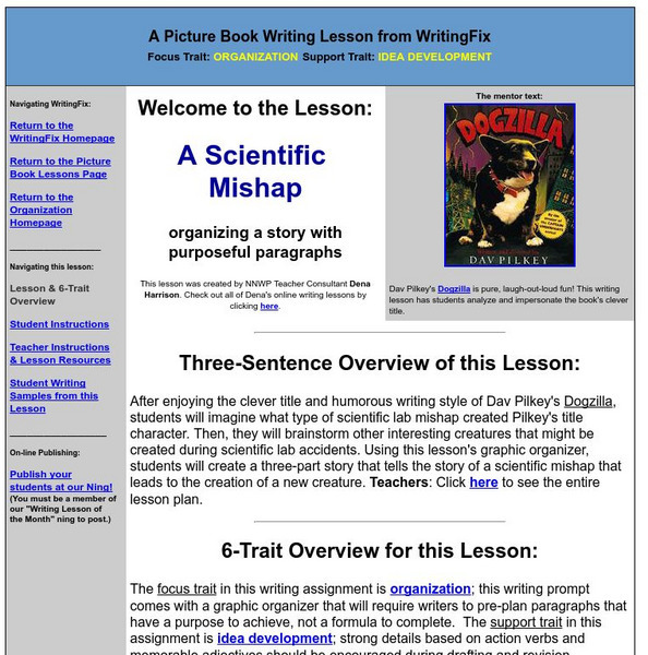 Writing Fix: Organizing a Story With Purposeful Paragraphs Lesson Plan Writing Fix: Organizing a Story With Purposeful Paragraphs Lesson Plan