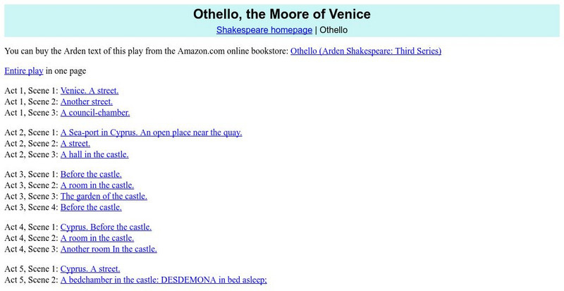Mit: The Complete Works of William Shakespeare: Othello eBook Mit: The Complete Works of William Shakespeare: Othello eBook