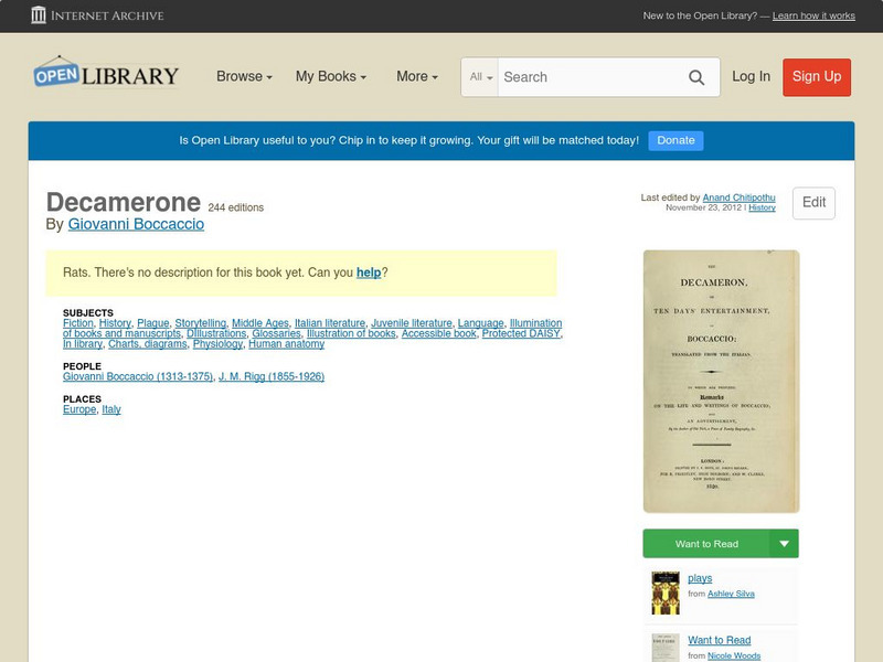 Open Library: Decamerone eBook Open Library: Decamerone eBook