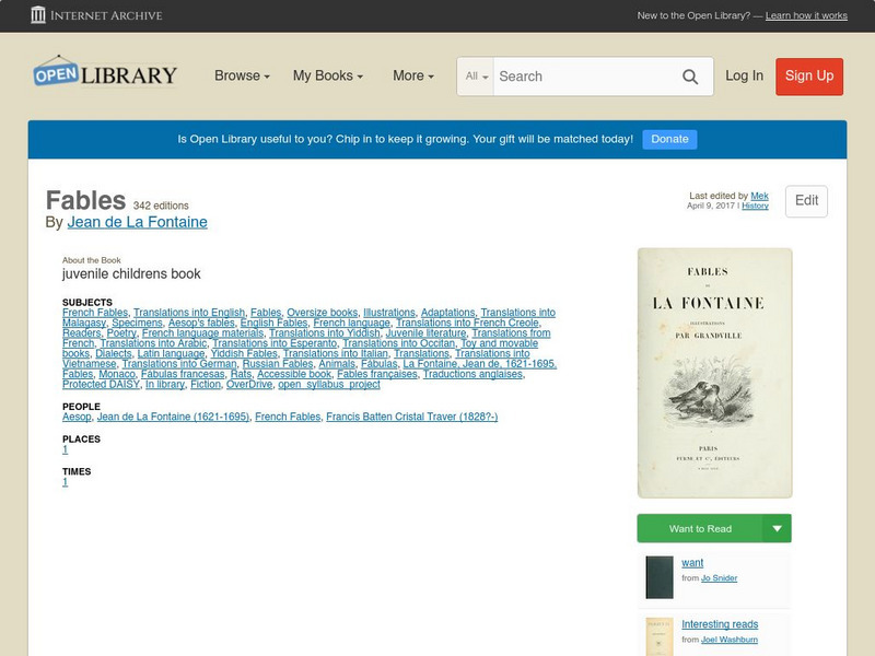 Open Library: Fables eBook Open Library: Fables eBook