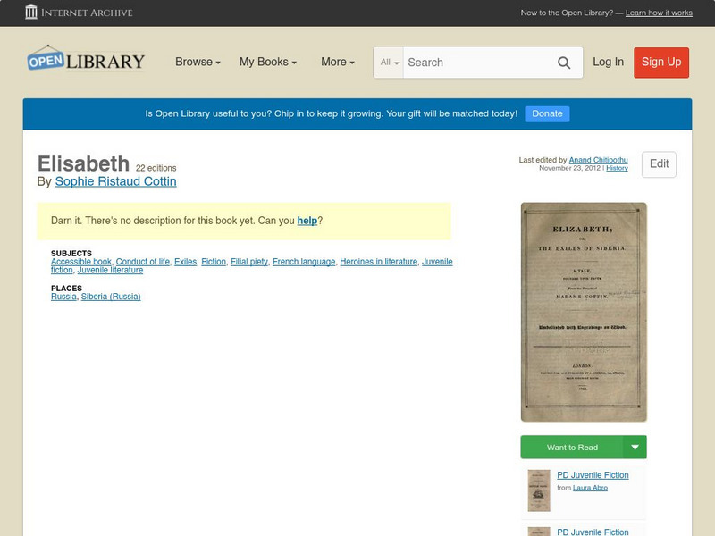 Open Library: Elisabeth eBook Open Library: Elisabeth eBook