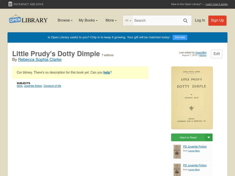 Open Library: Little Prudy's Dotty Dimple eBook Open Library: Little Prudy's Dotty Dimple eBook