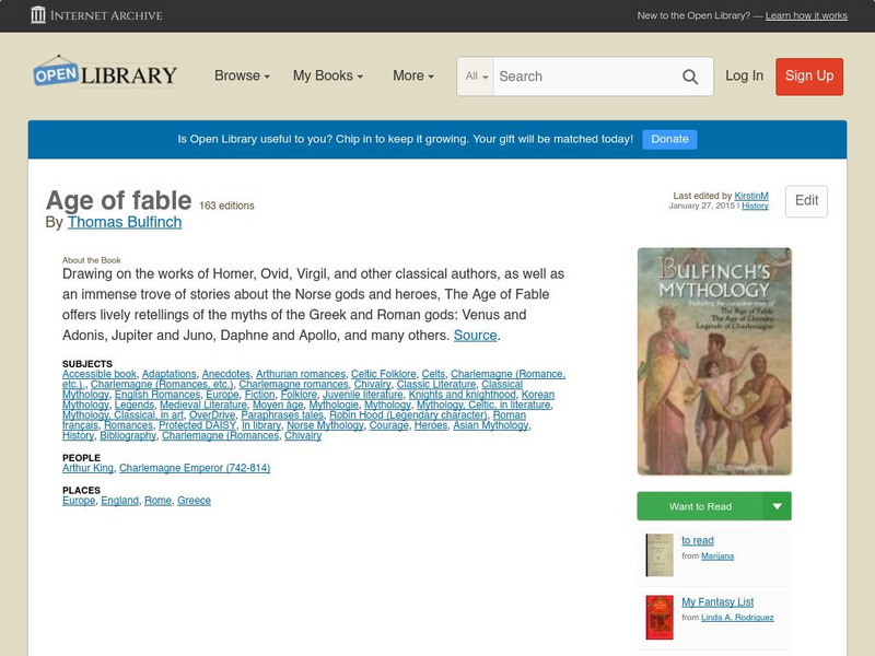 Open Library: Age of Fable eBook Open Library: Age of Fable eBook