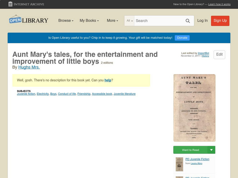 Open Library: Aunt Mary's Tales eBook Open Library: Aunt Mary's Tales eBook