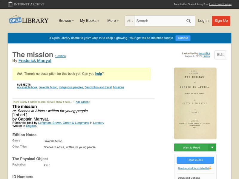Open Library: The Mission eBook