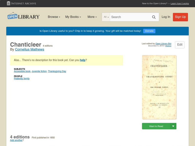 Open Library: Chanticleer eBook Open Library: Chanticleer eBook