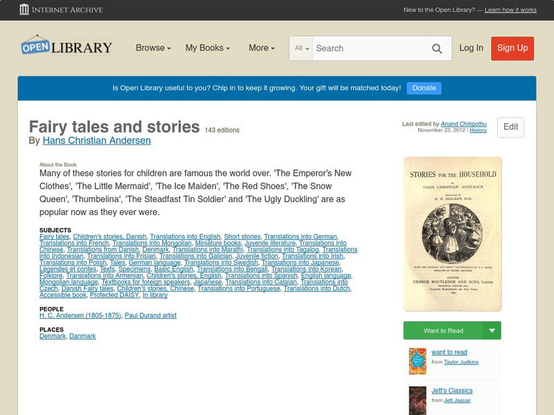Open Library: Fairy Tales and Stories eBook Open Library: Fairy Tales and Stories eBook