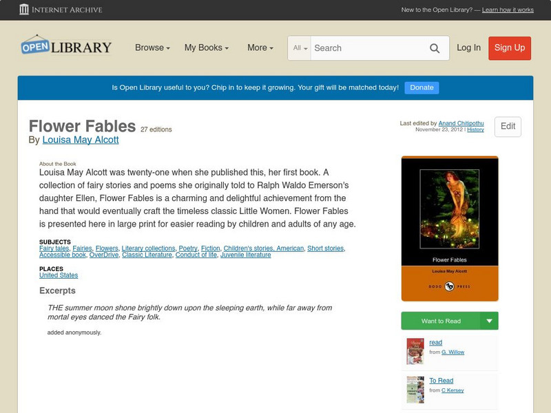 Open Library: Flower Fables eBook