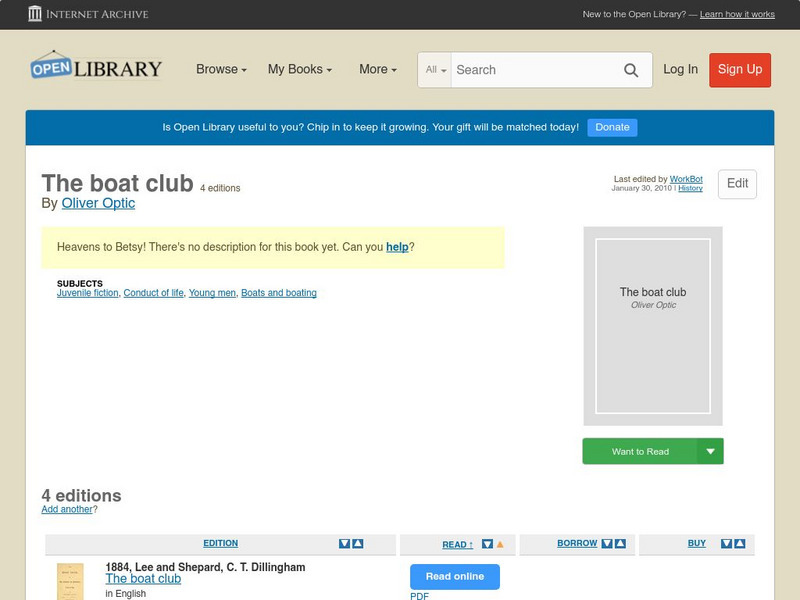 Open Library: The Boat Club eBook Open Library: The Boat Club eBook