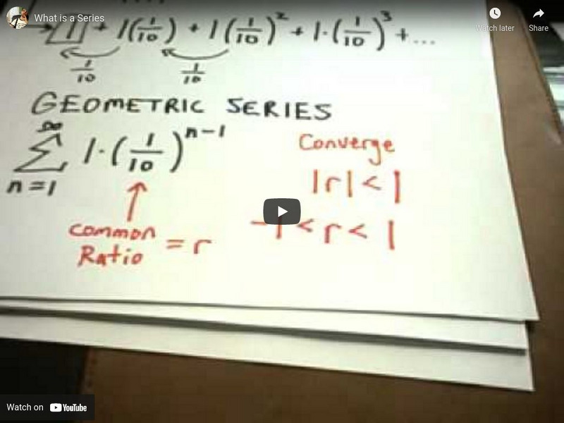 Patrick Jmt: What Is a Series? Instructional Video