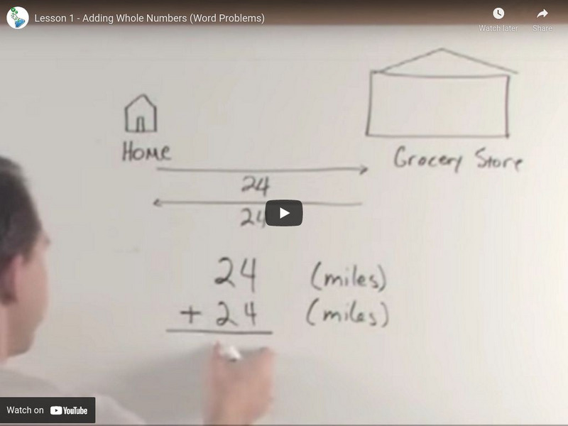 Math Tutor Dvd: Adding Whole Numbers (Word Problems) Instructional Video