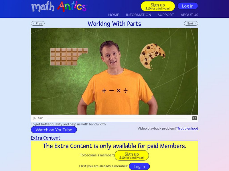 Math Antics: Working With Parts Instructional Video