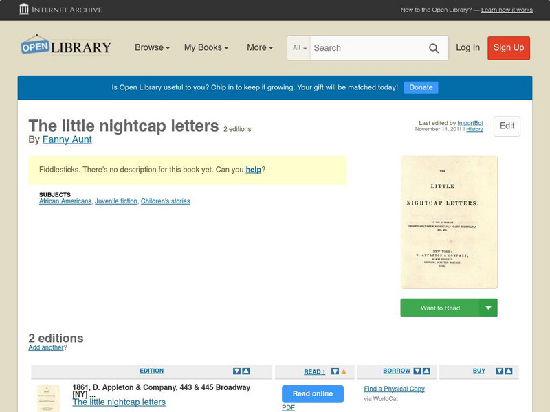 Open Library: The Little Nightcap Letters eBook