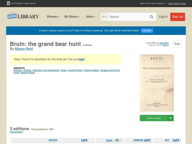 Open Library: Bruin: The Grand Bear Hunt eBook Open Library: Bruin: The Grand Bear Hunt eBook