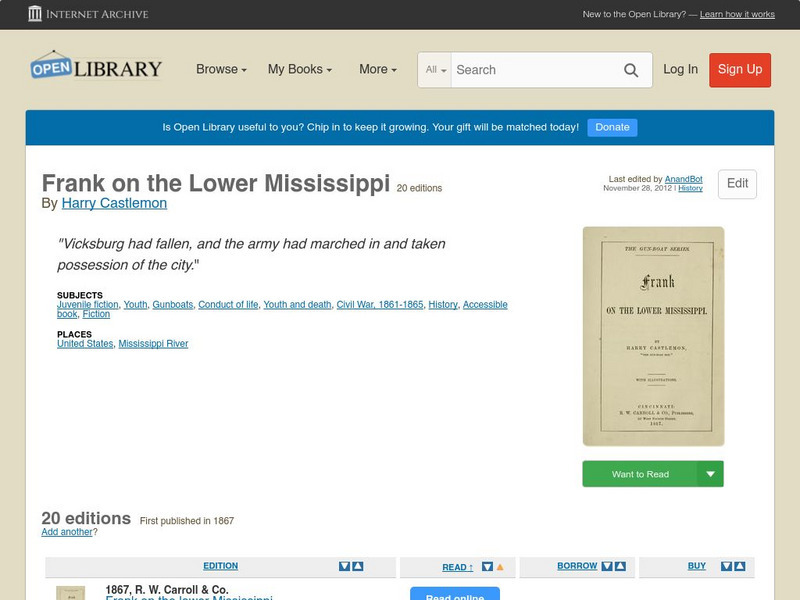 Open Library: Frank on the Lower Mississippi eBook Open Library: Frank on the Lower Mississippi eBook