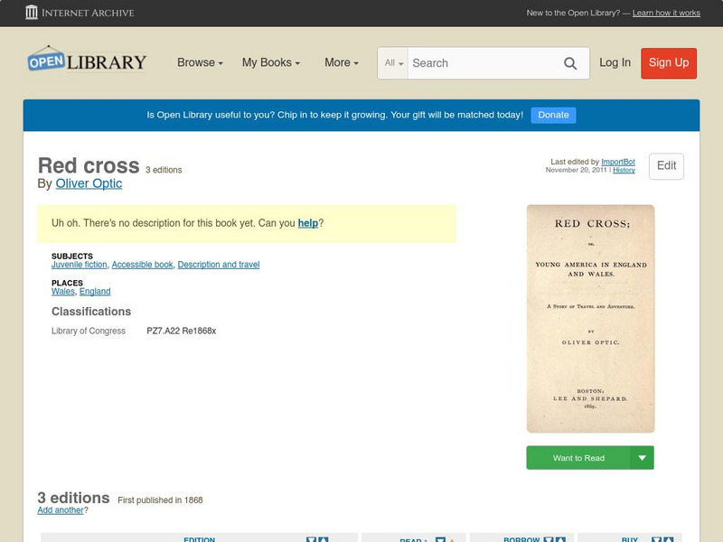 Open Library: Red Cross eBook