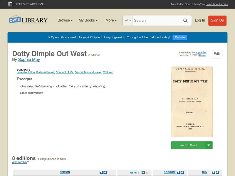 Open Library: Dotty Dimple Out West eBook