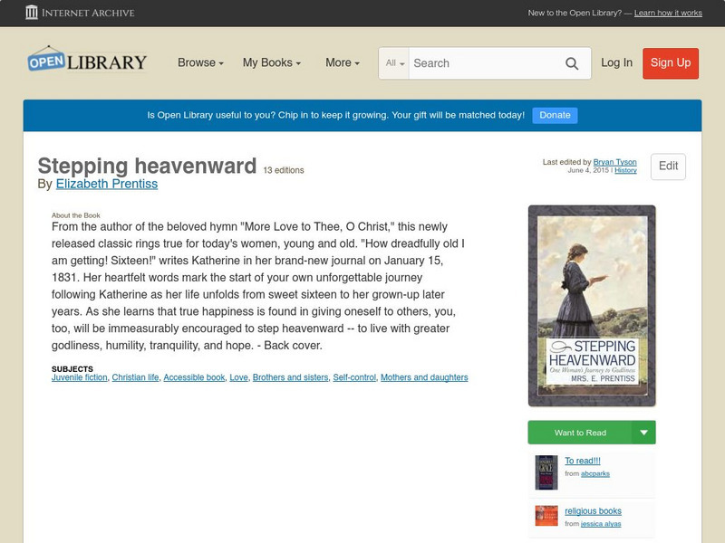 Open Library: Stepping Heavenward eBook