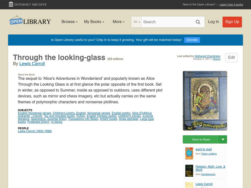 Open Library: Through the Looking Glass eBook