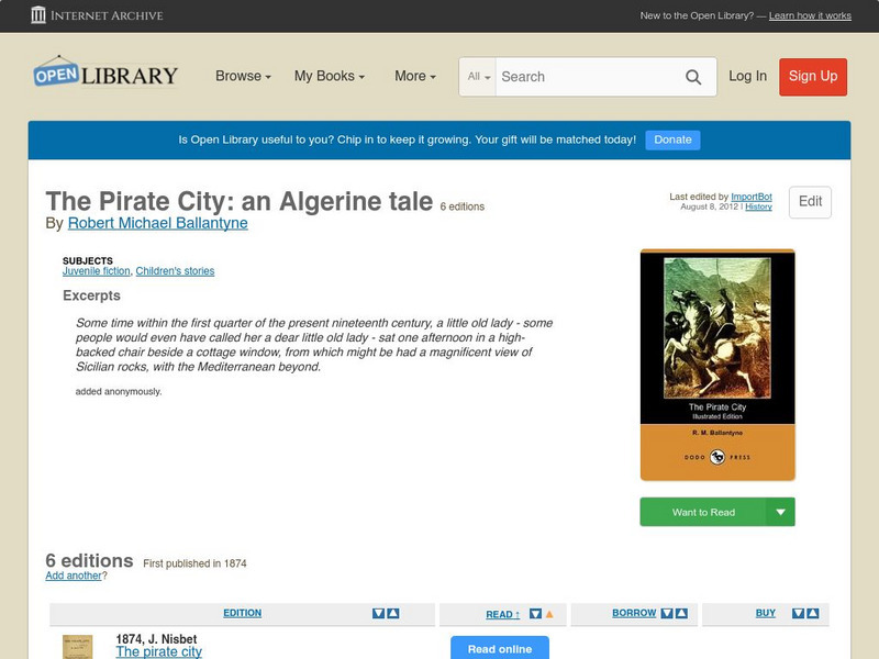 Open Library: The Pirate City: An Algerine Tale eBook Open Library: The Pirate City: An Algerine Tale eBook